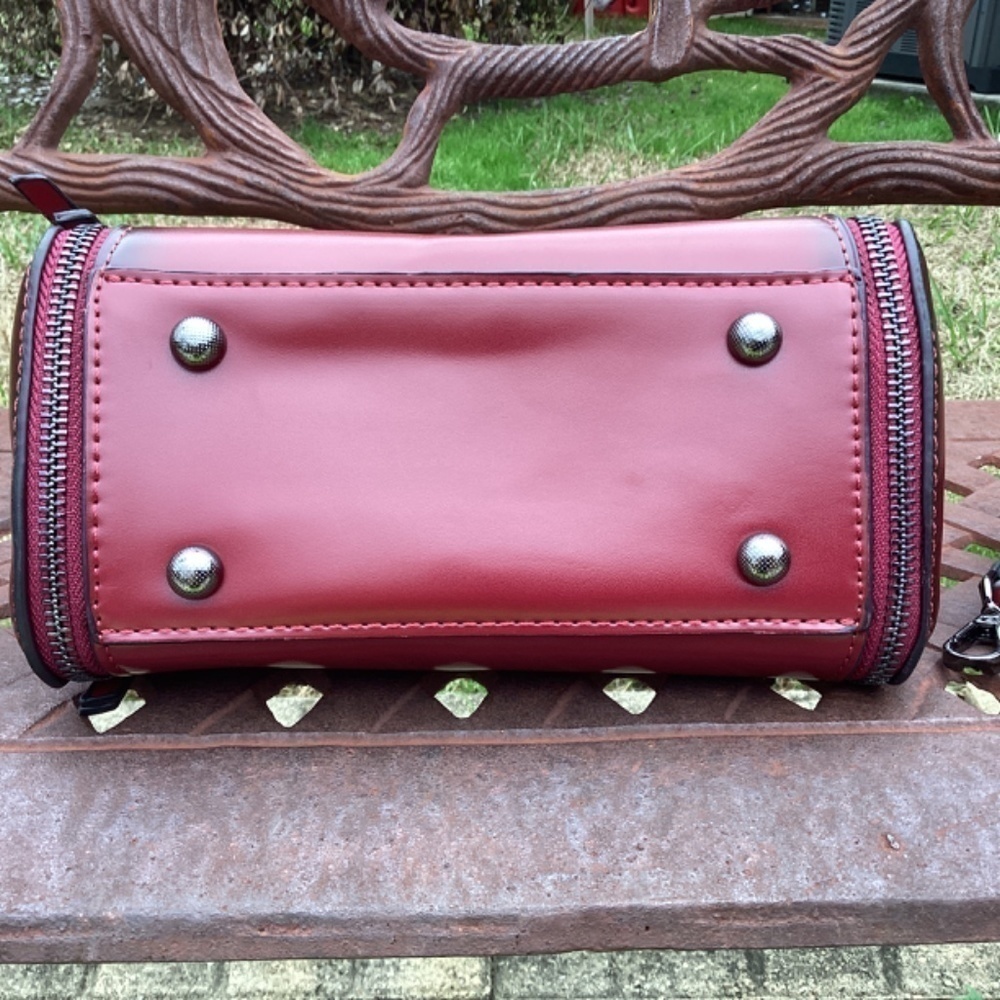 NWT SamaYe Red Vintage Style Fashion Trend Shoulder Saddle Bag - Picture 9 of 10